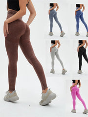 Women's scrub wash seamless yoga pants High waisted peach butt fitness pants Running pants