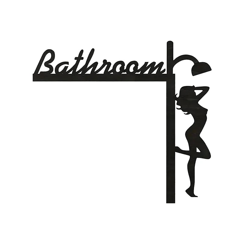 Modern Toilet Door Sign Thinking Room Wall Mounted Sculpture Home Decor Artwork Decorative Door Frame Pendant