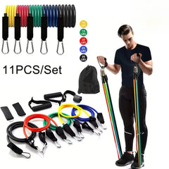 MIJIA 11pcs/Set Pull Rope, Resistance Bands, Portable Fitness Equipment, Ankle Strap, Chest Expander, Elastic Exercise Band