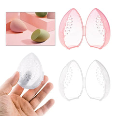 1PC Cosmetic Egg Storage Box Beauty Sponge Stand Storage Case Makeup Blender Puff Holder Empty Cosmetic Transparent Puffs Box