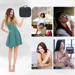 LED Cosmetic Case With Mirror Lights Cosmetic Bag Large Capacity Premium Feeling Cosmetic Bag Makeup Bag For Women