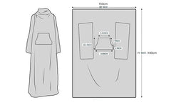 Home Wearable Adult Blanket Large Pocket Multifunctional Lazy Sleeve Blanket Antistatic Flannel Blanket TV Sofa Blanket