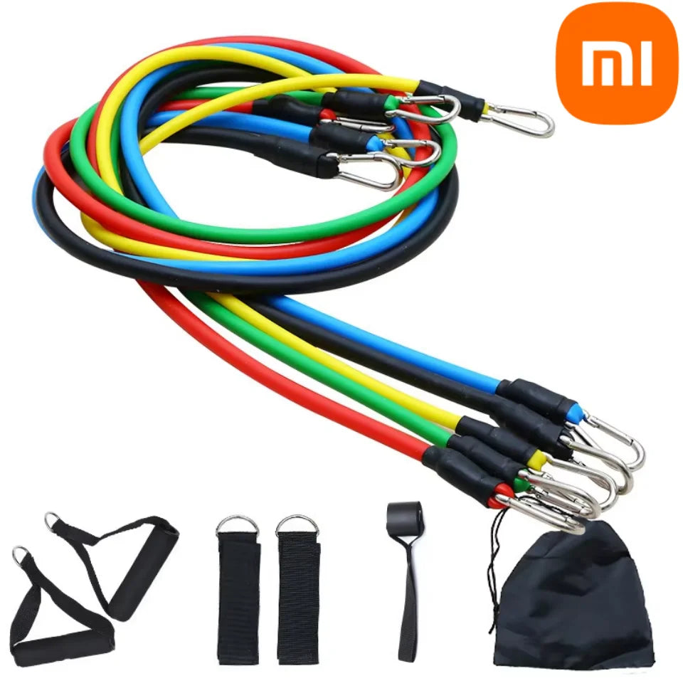 MIJIA 11pcs/Set Pull Rope, Resistance Bands, Portable Fitness Equipment, Ankle Strap, Chest Expander, Elastic Exercise Band