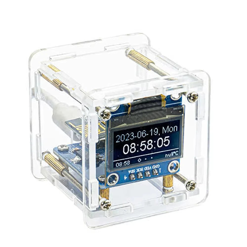 MINI Weather Clock ESP8266 WIFI Digital Clock DIY Soldering Kit Electronic Multifunctional Weather Station
