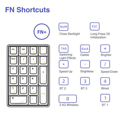 LEOBOG K21 Number Pad Mechanical Numeric Keypad Bluetooth 21 Key Transparent Photoshop Accounting Numpad Esports Gaming Keyboard