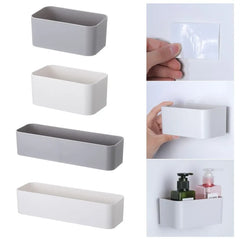 Wall Mounted Organizer Punch Free Remote Control Holder Fixed On Wall Cosmetic Box Stand Rack Adhesive Hanger Storage Case