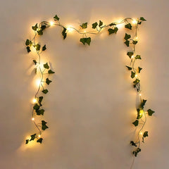 2M/5M/10M Green Leaf Ivy Garland String Lights Artificial Flower Leaf Vine For Wedding Home Hanging Decor Fake Plant Xmas Wreath