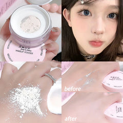 Air Setting Loose Powder Transparent White Makeup Matte Lasting Oil Control High Coverage Face Concealer Powder Korean Cosmetics