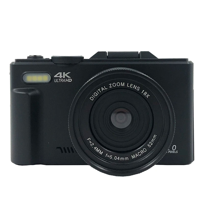 18X Digital Zoom Cameras for Photography 4K YouTube Vlog Video Cameras with 3’’ Flip Screen Anti-shake Selfie Camcorder