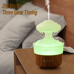 Mushroom Rain Cloud Humidifier Raindrop Humidifier 2/4/8h Timing Colorful Night Light Essential Oil Diffuser Home Bedroom Gifts