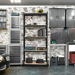 2/4pc 5Tier Adjustable Metal Shelving Unit Utility Shelves Garage Storage Racks for Warehouse Garage Pantry Kitchen,35.5x12x71in