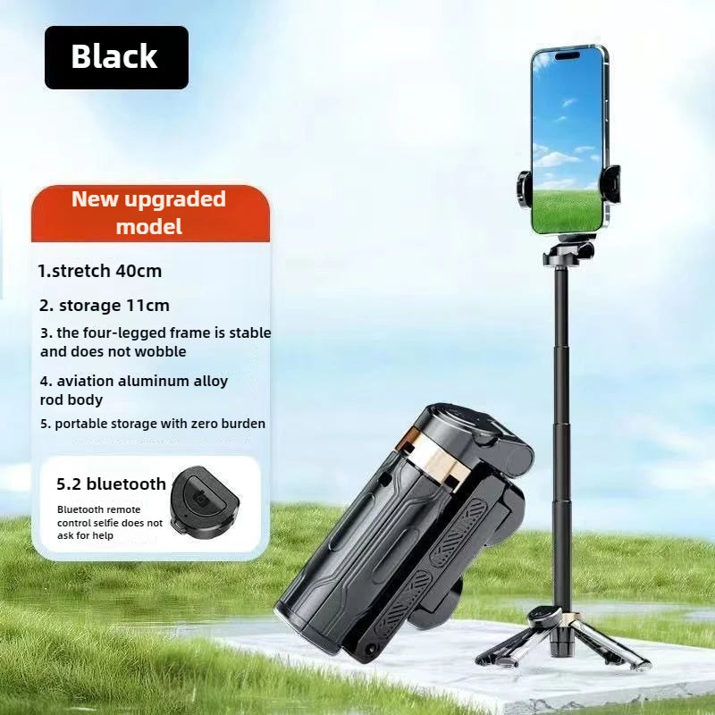 Mini Selfie Stick Tripod 3in1 Phone Stand with Detachable Remote Portable Travel Selfie Stick Tripod Anti-Shake Phone Bracket