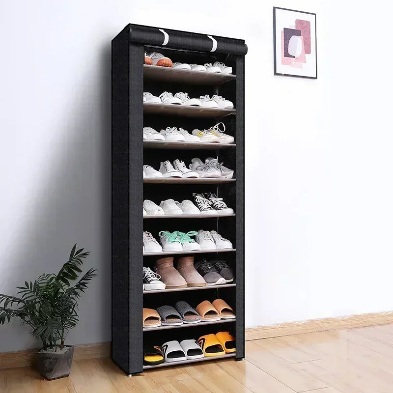 Dustproof Shoe Rack Multilayer Shoe Cabinet Organizer Minimalist Nonwoven Home Furniture Space-saving Cabinets Shoe Shelf