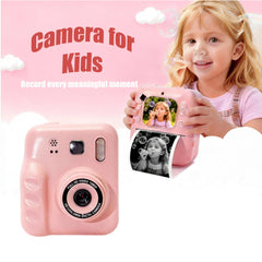 Children's Thermal Printing Camera, Can Take Photos and Record Videos, Mini Portable Educational Toy for Students/Polaroid Camera, Instant Photo Printing, High-Definition Dual Camera, Baby Holiday Gift, Small Slr Camera/Inkle