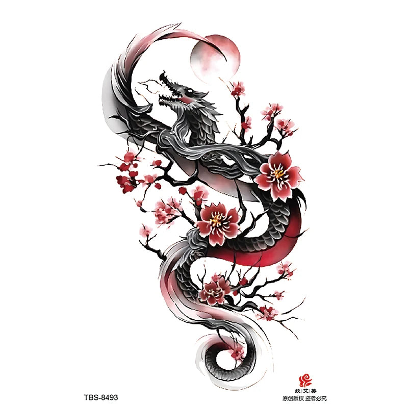 Colorful Lion King Rose Fake Women Tattoo Waterproof Temporary Sticker Flash Animal Fox Skull Arm Art Beauty Totem Sexy Paint