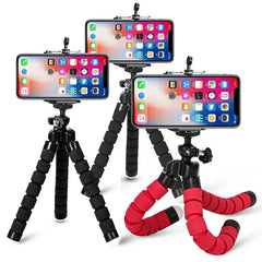 Mobile Phone Holders Clip Mini Flexible Tripod Sponge Octopus Bracket Universal Phone Camera Holder for iPhone 16 Huawei Samsung