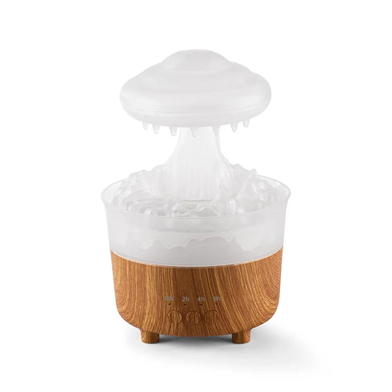 Mushroom Rain Cloud Humidifier Raindrop Humidifier 2/4/8h Timing Colorful Night Light Essential Oil Diffuser Home Bedroom Gifts