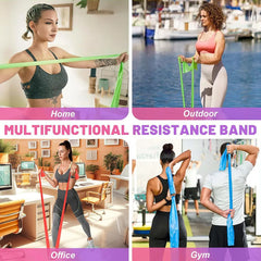 Resistance Bands Exercise Physical Therapy Bands Yoga Pilates Pull Strap for Home Gym Fitness Stretching Strength Training
