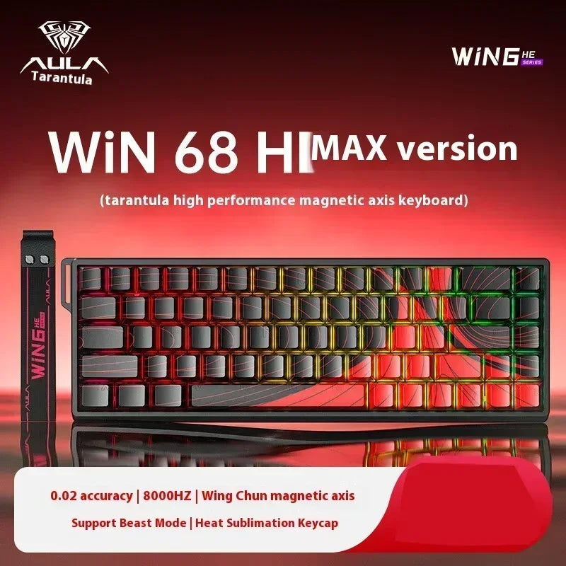 Aula Win60 Win68 He Magnetic Switch Keyboards 8K Gaming Mechanical Keyboard Wired Esports RGB Light Hot-Swap For Pc Gamer Gift