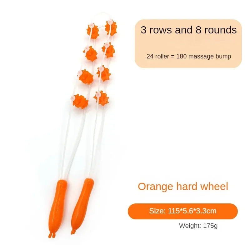 Back Stripe Massager Roller Household Handheld Ball Massager Back Trainer Massage and Relaxation Roller Fitness Accessories