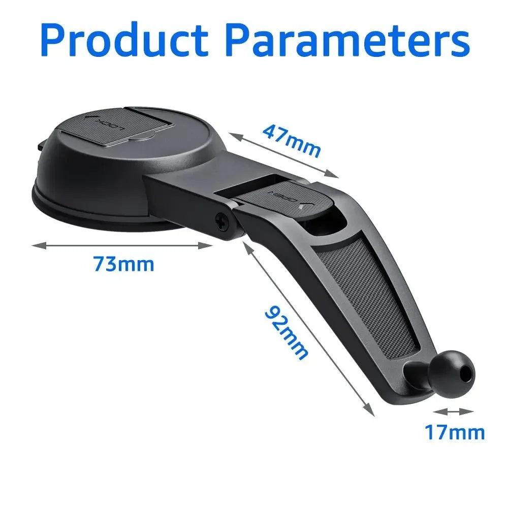 17mm Ball Head Car Dashboard Suction Cup Cellphone Bracket 180 Degree Evert Car Mobile Phone Holder Base Accessories