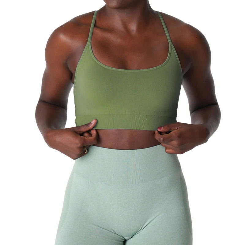 Invincible Seamless Bra Spandex Woman Fitness Elastic Breathable Breast Enhancement Leisure Sports Underwear Yoga bra