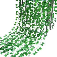 2-10M Artificial Ivy Leaves Garland Hanging Vine Fake Plants Outdoor Greenery Wall Decor Home Party Festival Garden Decor String
