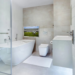 Soulaca 32 inches Large Smart TV Mirror 4K Screen Vanishing IPX6 Waterproof for Bathroom SPA Google System WiFi Bluetooth