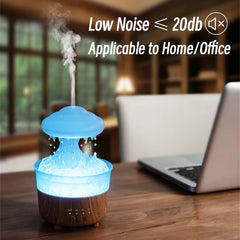 Mushroom Rain Cloud Humidifier Raindrop Humidifier 2/4/8h Timing Colorful Night Light Essential Oil Diffuser Home Bedroom Gifts