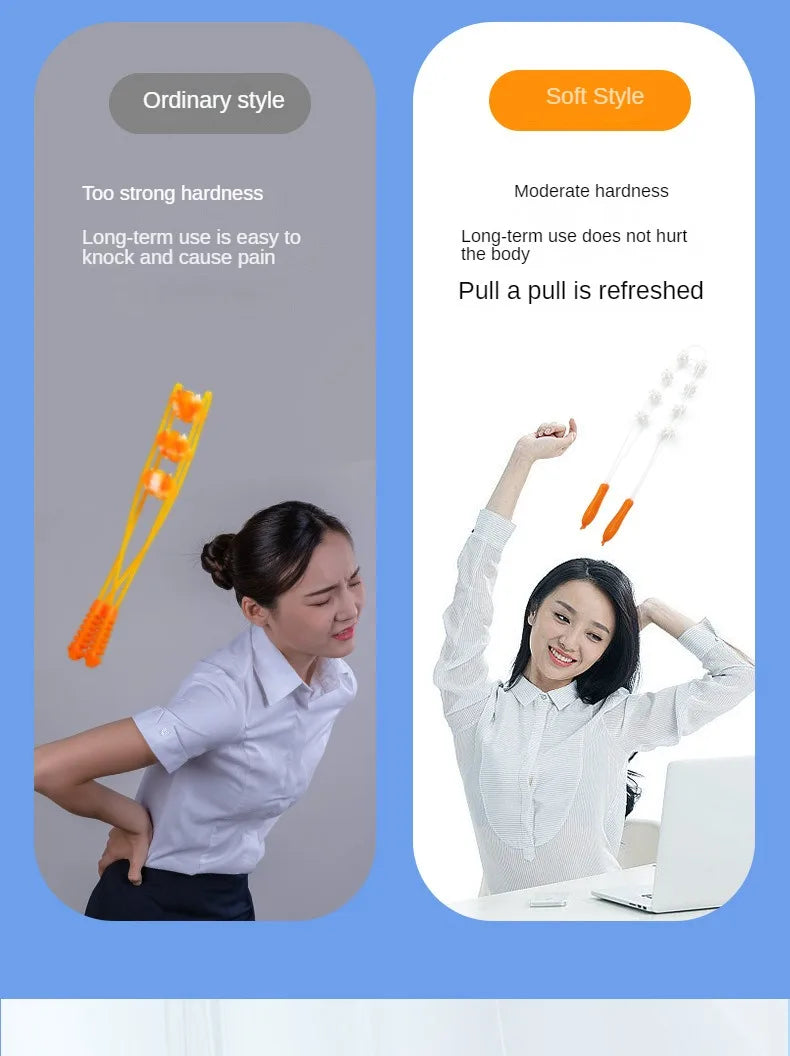 Back Stripe Massager Roller Household Handheld Ball Massager Back Trainer Massage and Relaxation Roller Fitness Accessories