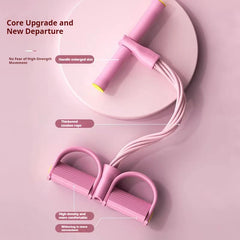 6-Tube Resistance Band Tension Rope Fitness Bands Elastic Yoga Pedal Puller For Sports Exercises At Gym