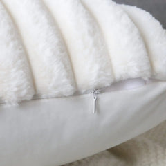 1 piece of plain rabbit hair short pile pillow case, holiday home pillow decoration, soft and comfortable rabbit-hair fabric, su