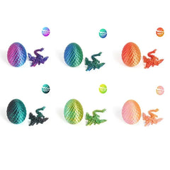 3D Printed Gradient Wings Flying Dragon Egg Set New Year Gift 2025 Decoration Christmas Decorations 2025 Home Office Ornaments