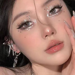 Fashon Pearl Face Stickers Pearl Temporary Tattoo Stickers Waterproof Glitter Eyeshadow Body for Festival Makeup