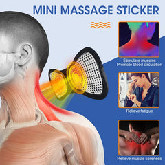 Electric EMS Neck Massager Mini Cervical Back Patch Stimulator Massageador Mat Portable Gel Pad Stickers Slim
