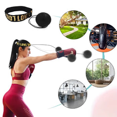 1Pcs MMA Boxing Speed Ball Head-Mounted Pu Punch Sanda Training Hand Eye Reaction Home Sandbag Fitness Equipment Gym Muay Thai